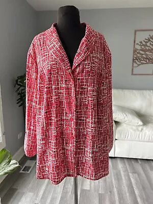 Maggie Barnes Women Blouse Blazer Top Sizevus 26/28 3X EUC • $14.99