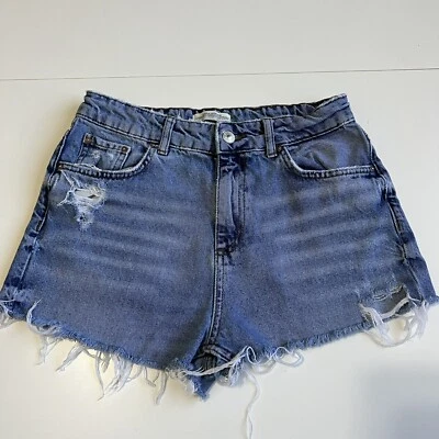 $13.99 • Buy Zara Premium Distressed Women Jeans Shorts Sz 6 28x1.5  Inseam Cut-off Low-Rise