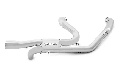 Rinehart Racing Chrome Slimline 4  - 4.5  Dual Header With Baffles For Harleys • $1089.95