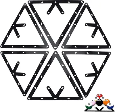 6PCS Magic Ball Rack Holder Sheet Billiards Triangle Cue Accessories Magic Ball  • $16.43