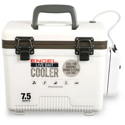 ENGEL 7.5qt Live Bait Cooler Box With 2nd Gen 2-Speed Portable Aerator Pump • $87.95