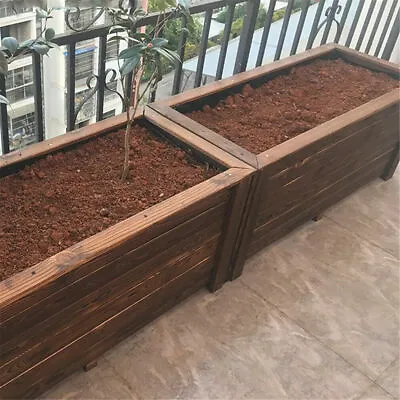 £22.99 • Buy Large Garden Planter Raised Bed Indoor Outdoor Patio Flower Plant Herbs Pot Boxs