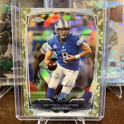 2014 Topps Chrome Camo Refractors #40 Matthew Stafford 444/499 LIONS • $10