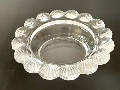 Lalique Pretty Pornic Stylised Sheel Edge Bowl 8   So Pretty - Outstanding • £165