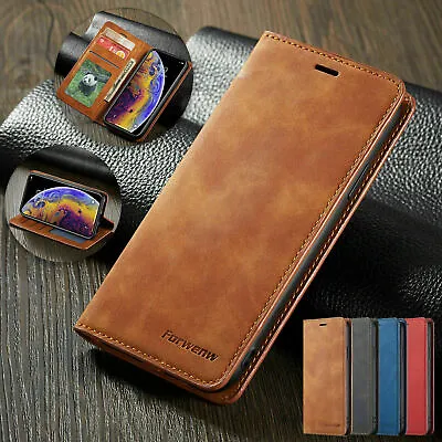 Leather Flip Wallet Case Cover For IPhone 15 Pro 14 13 12 11 XR XS Max SE 7 8+ • £2.95