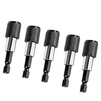 5x Magnetic Extension Socket Drill Bit Holder Screwdriver 1/4 Quick Release 60mm • $10.99