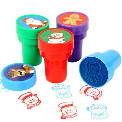 8 Pcs Elder Stamper Christmas Goodie Bag Fillers Stamps For Kids • £8.19