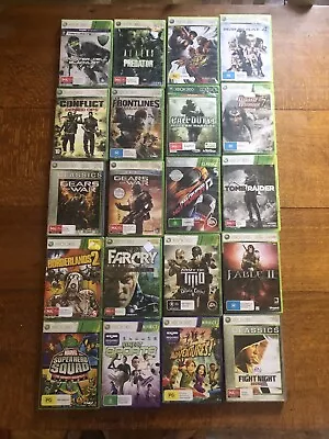 XBOX 360 Video Games Bulk Lot Of 20 Games. Pal Complete  Free Post. • $85