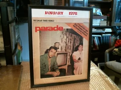 Elvis Presley And His Mother Gladys In 1955 Original Framed Parade Magazine 1978 • $10