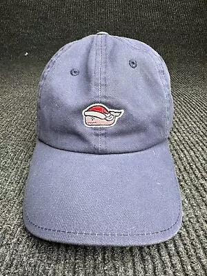 Vineyard Vines Hat Cap Strap Back Blue Red Whale Santa Christmas Preppy Mens • $1.53