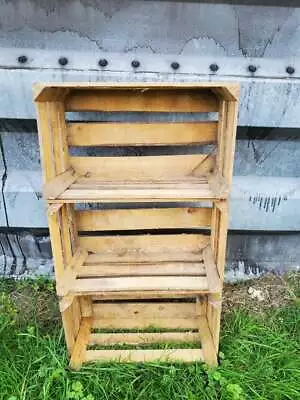 Bargain Clearance Wooden Vintage Apple Crates For Storage Shelves Display • £495