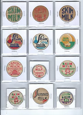 Milk Bottle Caps - Lot Of 29 Caps - Skim Milk • $7.95