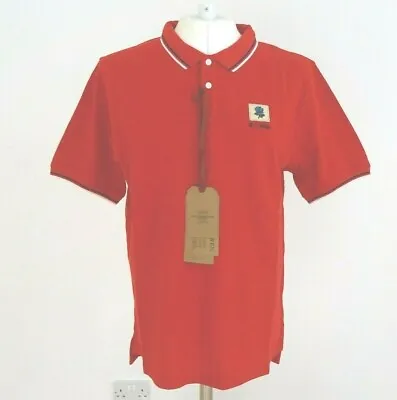 £59.99 • Buy BNWT Kent & Curwen David Beckham Rose Patch RED Men Polo Tshirt Medium 