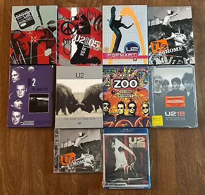 U2 DVD Lot Of 11: Elevation 2001/Best 1990-2000 /U218 Videos/Vertigo 2005 + More • $135