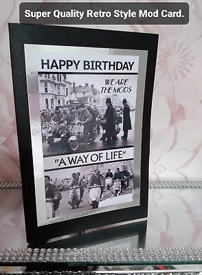 Mods Scooter Northern Soul  Birthday Card. RETRO STYLE. • £4.25