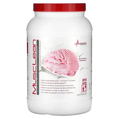 MuscLean Lean Muscle Weight Gainer Strawberry Milkshake 2.5 Lb • $59.99