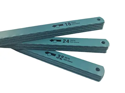 High Quality 300mm 12  Hacksaw Blades STPower ShatterProof Bi-Metal 18 24 32 TPI • £48.99