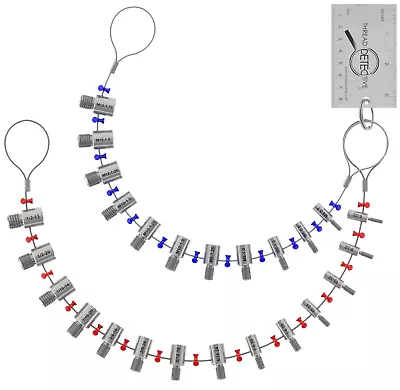 25 Pc Nut & Bolt Thread Detective Size+Pitch Gauge Set Metric+SAE/Inch Medium • $42.99