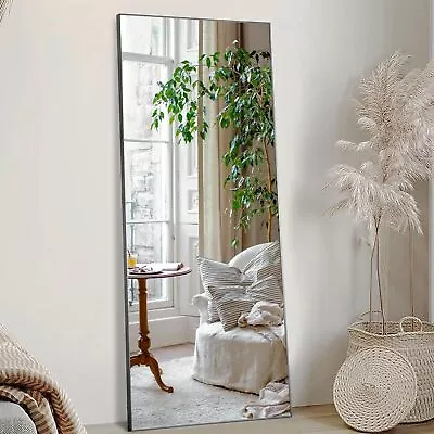 64x21  Full Body Length Floor Mirror With Stand Aluminum Frame Wall Hanging • $64.99