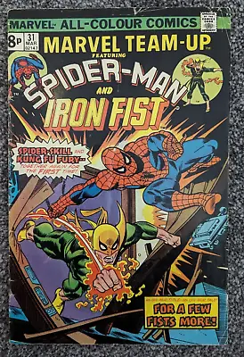 Marvel Team-Up 31. 1975. Spider-man Iron Fist And Drom The Backwards Man • £2.49