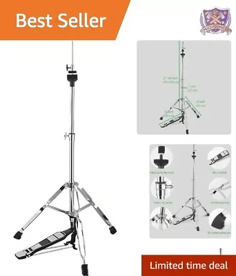 Hi-Hat Stand - Double Braced Lightweight - Foldable Trident Design Adjustable • $74.97