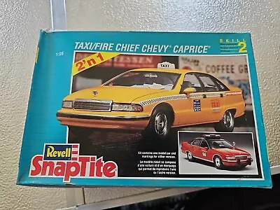 Revell Snaptite - Taxi/Fire Chief Chevy Caprice - 1:25 Model Kit - Unwrapped Box • $12