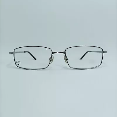 $948.50 • Buy Cartier, Rectangular, Luxury Eyeglasses, Platinum Plated Titanium Frames Vintage