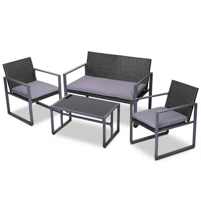 $275.95 • Buy Gardeon 4 PCS Garden Outdoor Furniture Setting Table Chairs Lounge Dining Set