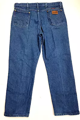 Vintage Wrangler 31MWZ Relaxed Workwear Jeans Indigo Denim Jeans Men's 38x30 • $14