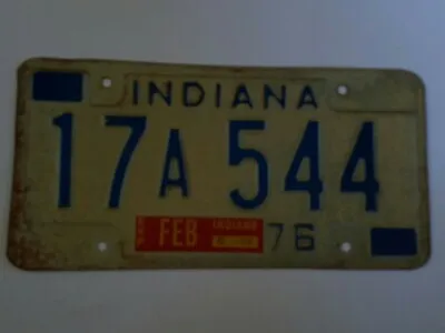 $8 • Buy RARE VINTAGE 1976 76 Indiana IN License Plate 17A 544 MAN CAVE NOSTALGIA