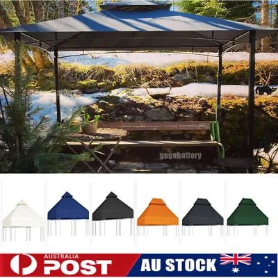 Gazebo Top Cover Waterproof Canopy Replacement Roof Garden Tent Oxford Cloth Sun • $136.88