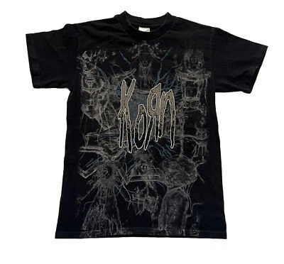 $34.99 • Buy Korn T Shirt Band Logo  Double Sided Print  Short Sleeve Black  Size Small