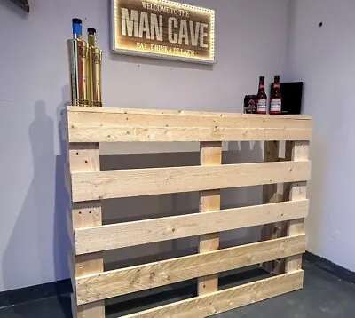 Rustic Wooden Pallet Style Garden Man-cave Budget Bar • £129.99