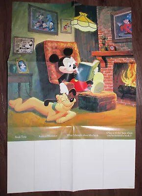 Mickey Mouse Reading Kit 16x24  POSTER ONLY Vintage Disney Pluto • $9.95