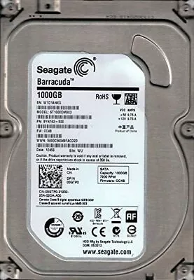 Seagate Barracuda ST1000DM003 9YN162 - 500 00GTP0 1000GB 3.5  SATA Hard Drive • £69.95