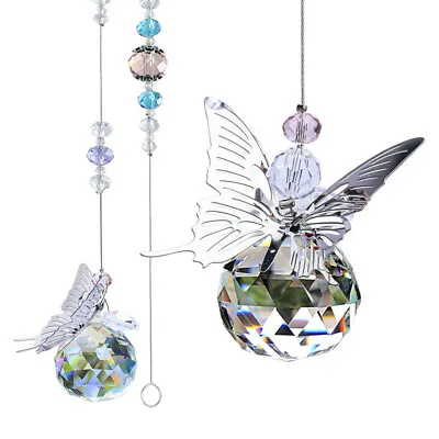 £5.88 • Buy Crystal Ball Rainbow Maker Hanging Sun Catcher Home Window Butterfly Decor Room