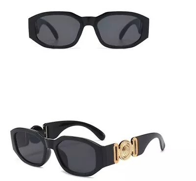 Hip Hop Shades Men Sunglasses Square Gold Black Lens Rapper Quevo Migos Elegant • $12.99