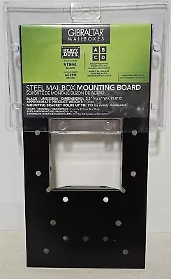 Gibraltar Black Galvanized Steel Mailbox Mounting Board Bracket Heavy Duty NEW • $18.95