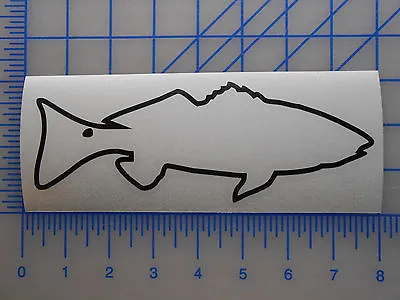 Red Drum Outline Decal Sticker 5.5  7.5  11  Inshore Fish Flats Redfish Game  • $2.99