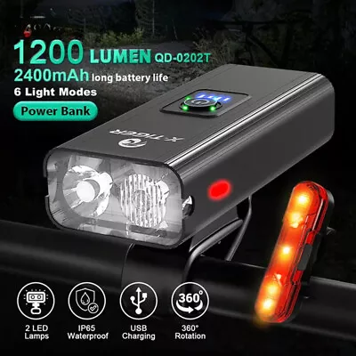 Bicycle Light USB Charging LED Cycling Lights Front Lamp Headlight Ultralight • $27.78