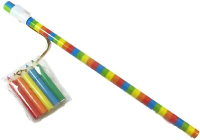 6/12/18/24 Rainbow Pencils Erasers & 5 Mini Colouring Pencils Party Bag Fillers • £5.99