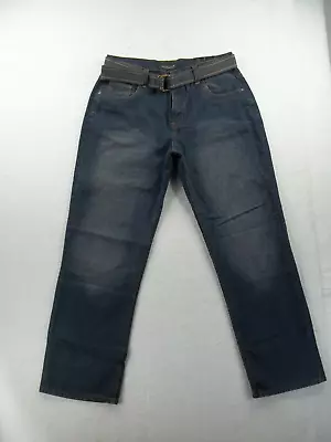 Sahara Club Classic Fit Mens Denim Blue Jeans Size 36 X 34 Belted NWT • $19.88