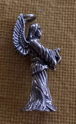 Vintage Religious Medal Holy Catholic / STERLING / Guardian Angel / Figural • $19.99