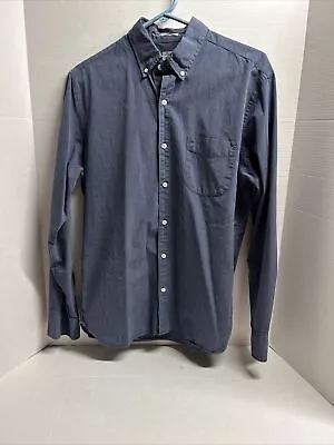 J Crew Men’s Vintage Cotton Blue Button Down Shirt Size Medium Slim Fit • $15.04