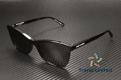 SAINT LAURENT SL 502 001 Cat Eye Acetate Black 56 Mm Women's Sunglasses • $157.99