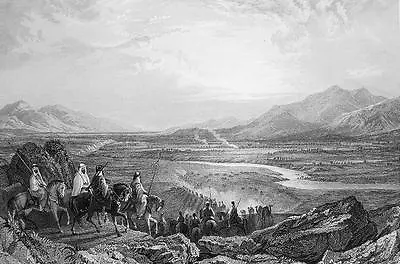 MIDDLE EAST Plain Of River Jordan Dead Sea - 1839 Antique Print By T. Allom • $18.50