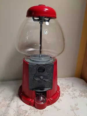 Vintage 1980's Houston's 15  Coin-Operated Gum Ball Machine Large Red Candy • $48.01