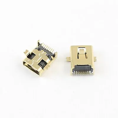 10Pcs Gold Plated Mini USB Female 8 Pin SMT PCB Socket Connector • $1.33