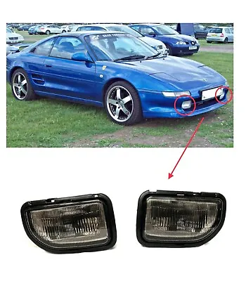 For 1991 1995 Toyota MR2 MR 2 Fog Bumper Lights Set Lamps Clear Smoke • $119