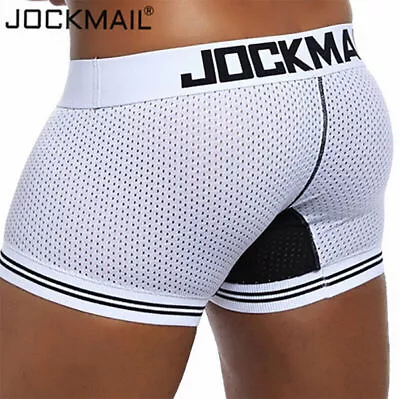 JOCKMAIL Men Breathable Mesh Underwear Boxer Men's Quick Dry Underpants Trunk • $9.89